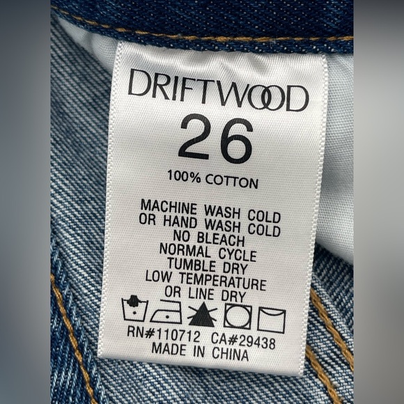 DRIFTWOOD Women’s Size 26 Goldie Denim Jean Cut Off Shorts Raw Hem - Picture 8 of 11